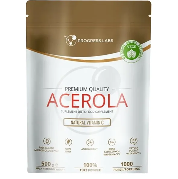 PROGRESS LABS Acerola Naturalna Witamina C 500 g