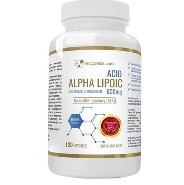 PROGRESS LABS Alpha Lipoic Acid 600mg 120 vkaps
