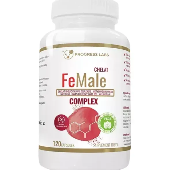 PROGRESS LABS FeMale Chelat Żelaza Complex 120 kaps