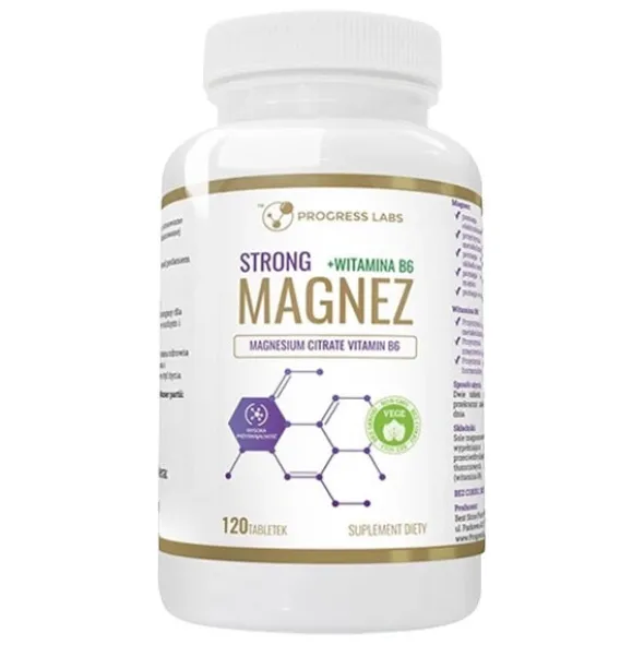 PROGRESS LABS Magnez Strong + Witamina B6 120 tabl