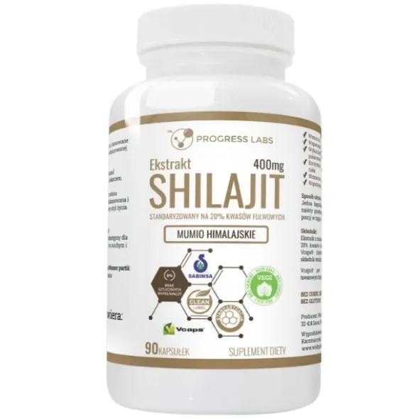 PROGRESS LABS Mumio 400mg Shilajit Ekstrakt 90 kaps