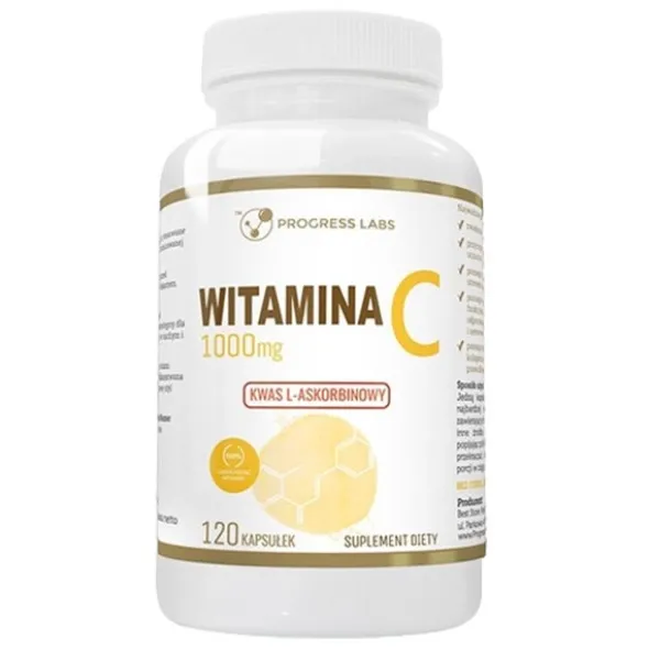 PROGRESS LABS Witamina C Kwas L-askorbinowy 1000mg 120 kaps