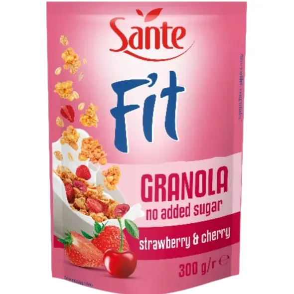 SANTE Fit Granola Truskawka Wiśnia 300 g