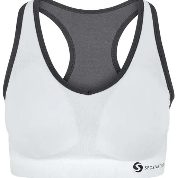 SPORTASTISCH Damski biustonosz sportowy "Sporty Bra" roz S kolor biało-szary