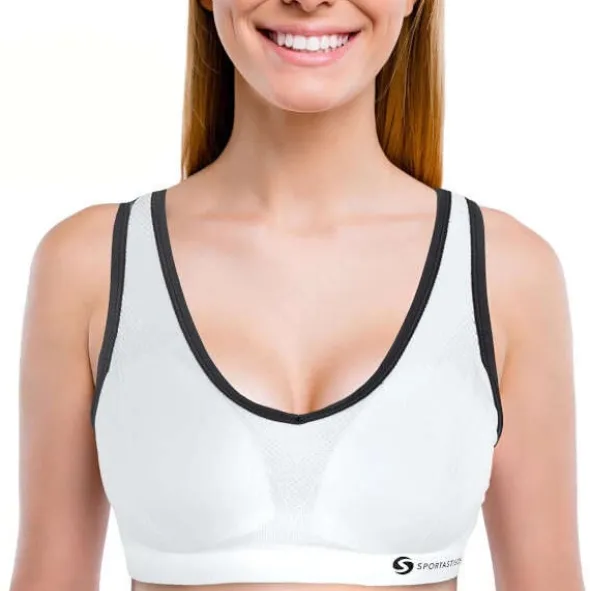SPORTASTISCH Damski biustonosz sportowy "Sporty Bra" roz S kolor biało-szary