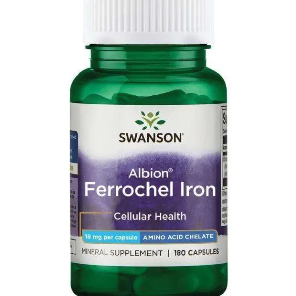 SWANSON Albion Chelat Żelaza Ferrochel 18mg 180 kaps