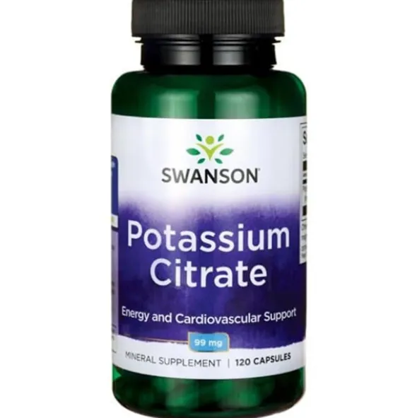 SWANSON Cytrynian Potasu 120 kaps