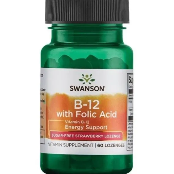 SWANSON Witamina B-12 i Kwas Foliowy 60 tabs