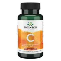 SWANSON Witamina C500 + Dzika Róża 100 kaps