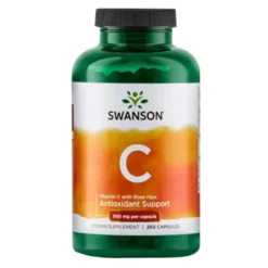 SWANSON Witamina C500 + Dzika róża 250 kaps