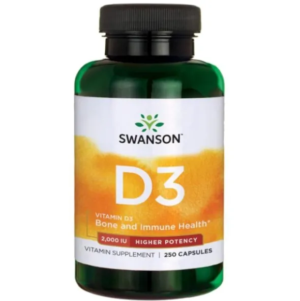 SWANSON Witamina D-3 2000IU 250 kaps