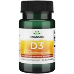 SWANSON Witamina D3 1000 IU 30 kaps