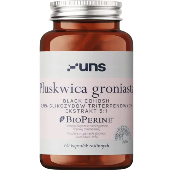 UNS Pluskwica Groniasta + Bioperine (Black Cohosh) 60 kaps