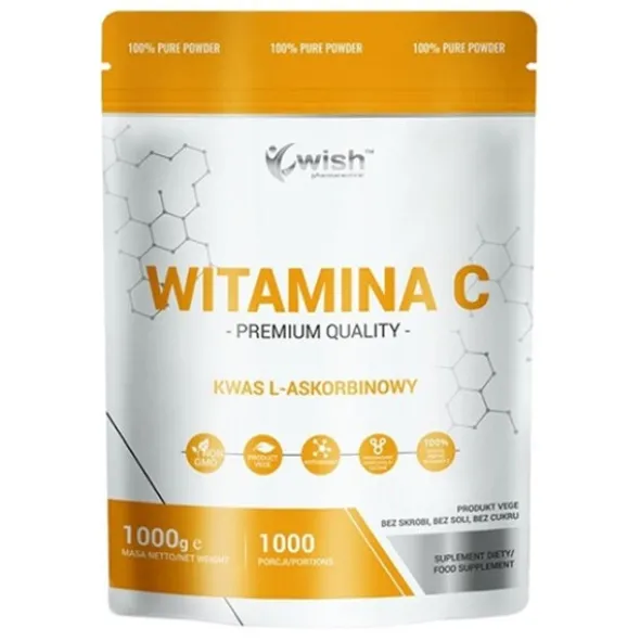 WISH Kwas L-askorbinowy Witamina C 1000mg 1000g