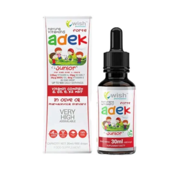 WISH Witamina ADEK Forte Junior w Kroplach 30 ml