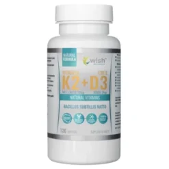WISH Witamina K2 MK-7 100mcg + D3 2000IU 50mcg 120 tab