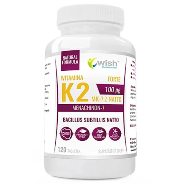 WISH Witamina K2 MK-7 z Natto 100mcg 120 tab