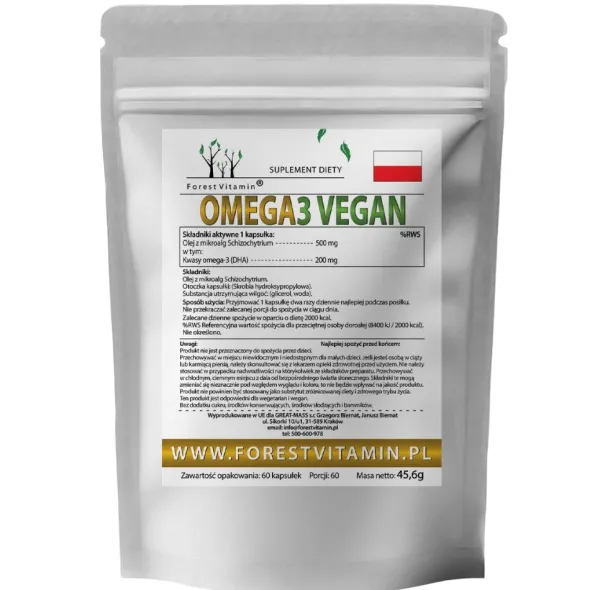 2x FOREST VITAMIN Omega 3 Vegan 60 kaps
