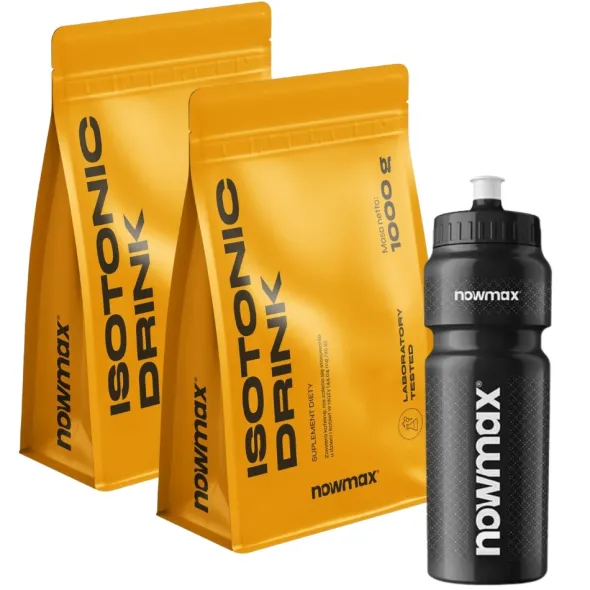 2x nowmax® Isotonic Drink 1000 g + nowmax® Bidon 750 ml