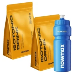 2x nowmax® Isotonic Drink 1000 g +nowmax® Bidon 750 ml Clear