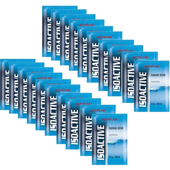 Zestaw Izotonik ACTIVLAB IsoActive 20 x31.5 g + nowmax® Bidon 900ml Clear + nowmax® Isotonic Drink 25 g